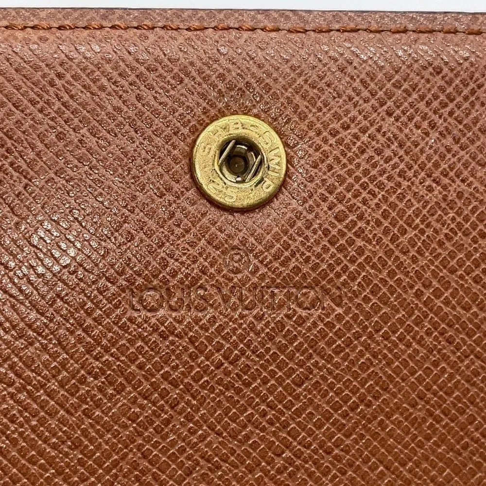 Auth Louis Vuitton Monogram Portefeuille International MI0921